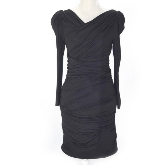 Leifsdottir Black Ruched Bandage Dress - Picture 3 of 4